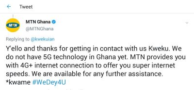 mtn 5g 4g ghana